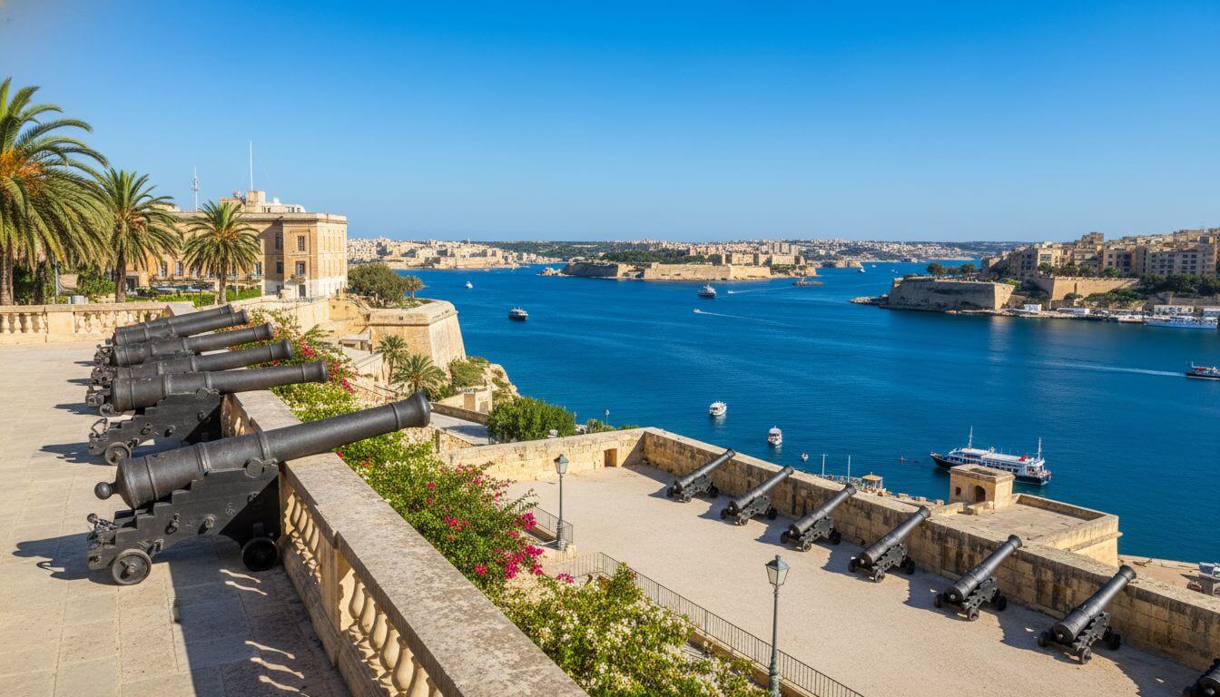 Upper Barrakka Gardens, Valletta view