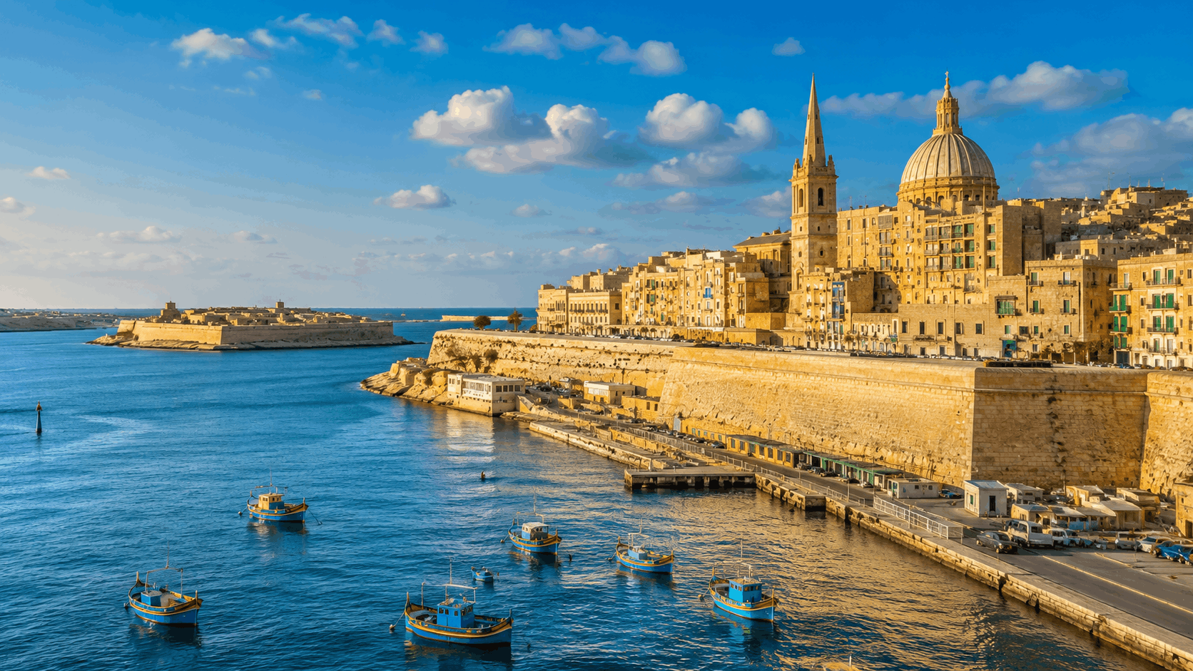 Valletta Malta harbour view welcoming US tourists