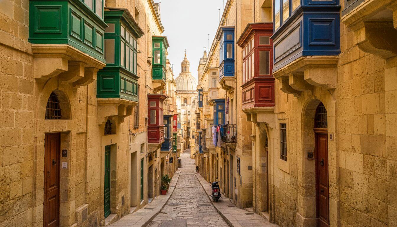 Valletta old town street