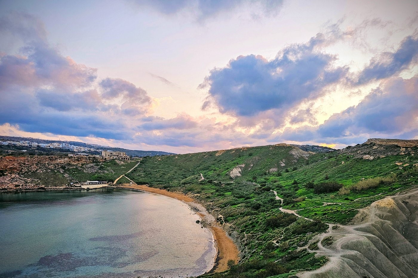 Ghajn Tuffieha Bay coastal scenery tour in Malta