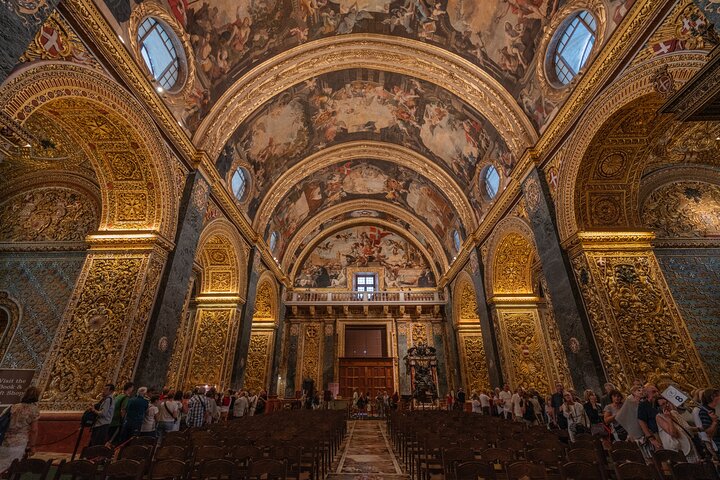 Interior of St John’s Co-Cathedral in Valletta