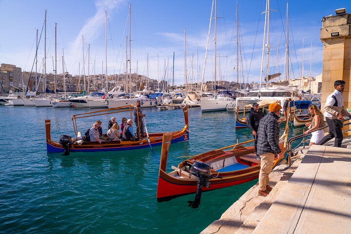 Traditional Maltese boat in the Three Cities harbour