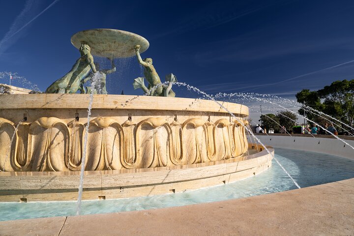 Upper Barrakka Gardens fountains in Valletta