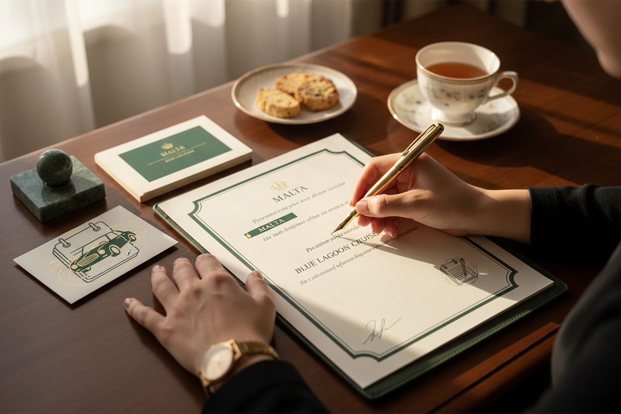 Travel designer creating a personalized luxury itinerary for Malta