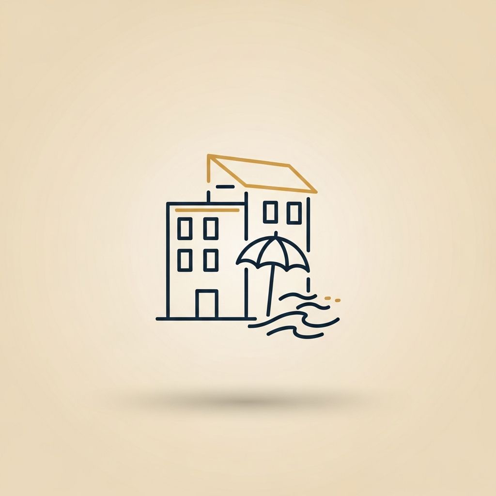 Beachside accommodation icon