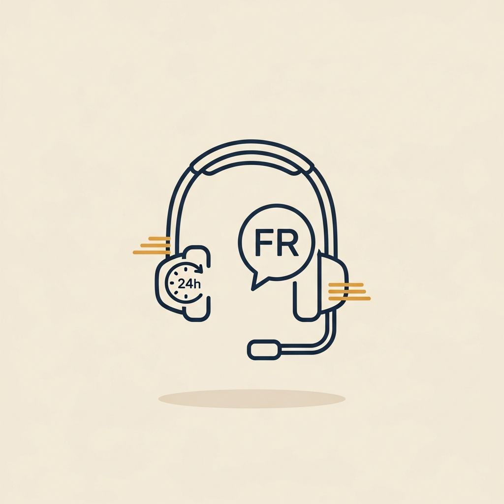 French-speaking 24/7 support icon