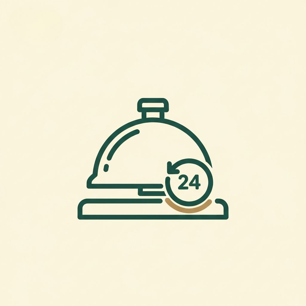Cloche de service indiquant disponibilité 24h/24