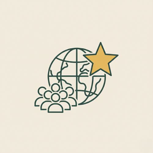 Icon representing trusted international yacht clients and corporate groups